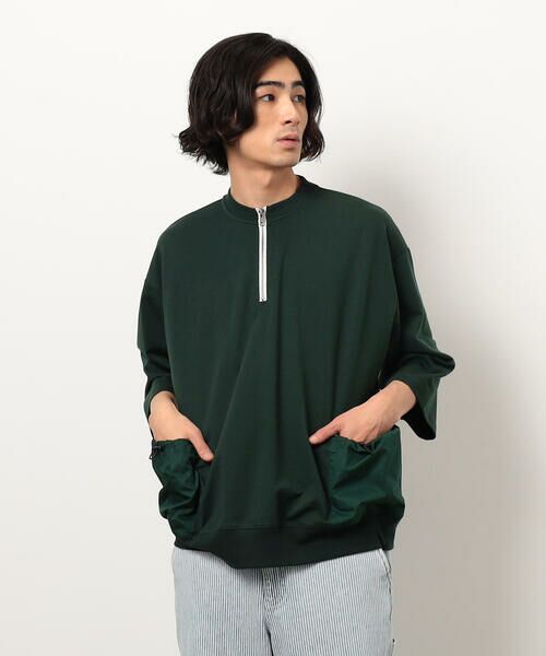 Purple&Yellow / パープルアンドイエロー カットソー | 布帛ポケットハーフジッププルオーバー | 詳細24