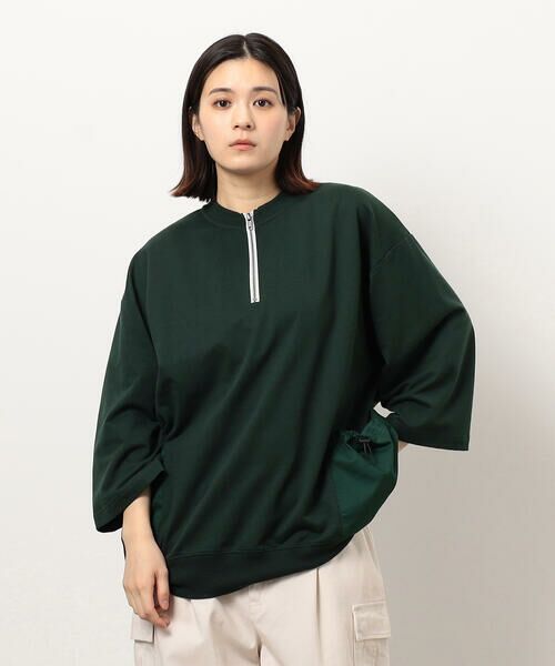 Purple&Yellow / パープルアンドイエロー カットソー | 布帛ポケットハーフジッププルオーバー | 詳細26