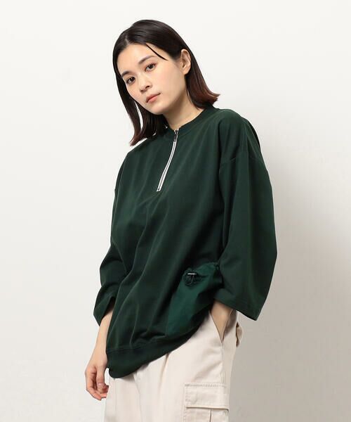 Purple&Yellow / パープルアンドイエロー カットソー | 布帛ポケットハーフジッププルオーバー | 詳細27