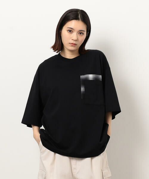 Purple&Yellow / パープルアンドイエロー カットソー | チェック切り替えプルオーバー | 詳細19