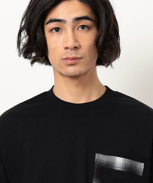 Purple&Yellow / パープルアンドイエロー カットソー | チェック切り替えプルオーバー | 詳細23