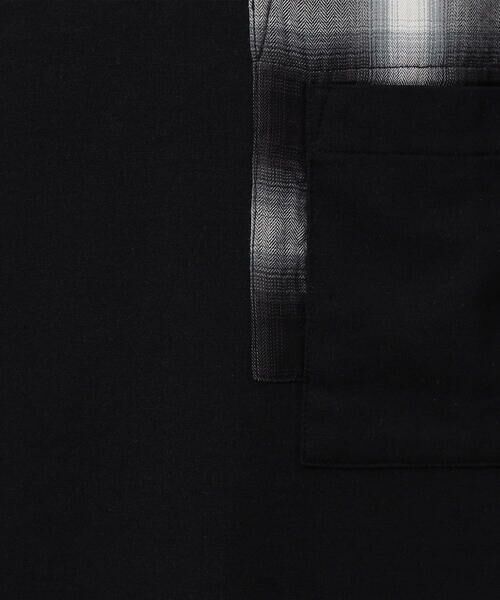 Purple&Yellow / パープルアンドイエロー カットソー | チェック切り替えプルオーバー | 詳細28