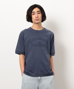Purple&Yellow / パープルアンドイエロー Tシャツ | メッセージエンボス半袖ラグランＴシャツ