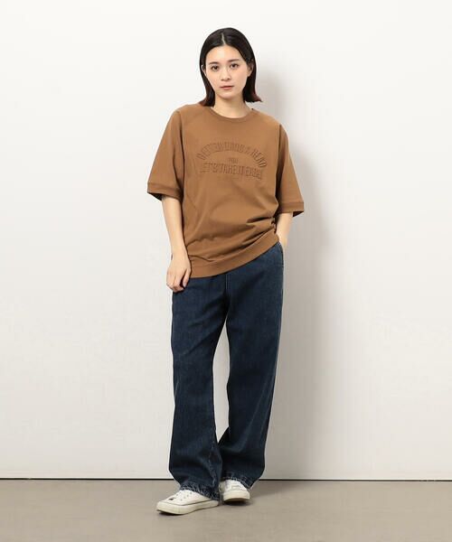 Purple&Yellow / パープルアンドイエロー Tシャツ | メッセージエンボス半袖ラグランＴシャツ | 詳細15