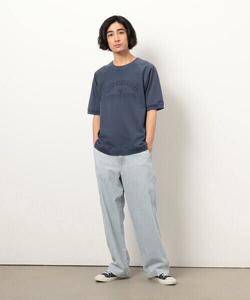 Purple&Yellow / パープルアンドイエロー Tシャツ | メッセージエンボス半袖ラグランＴシャツ | 詳細19