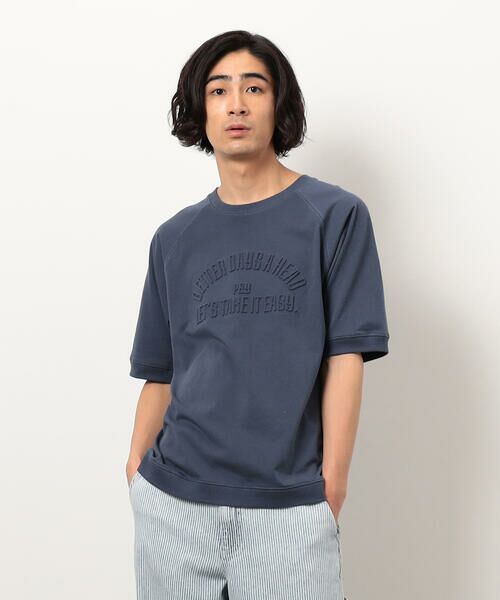 Purple&Yellow / パープルアンドイエロー Tシャツ | メッセージエンボス半袖ラグランＴシャツ | 詳細21