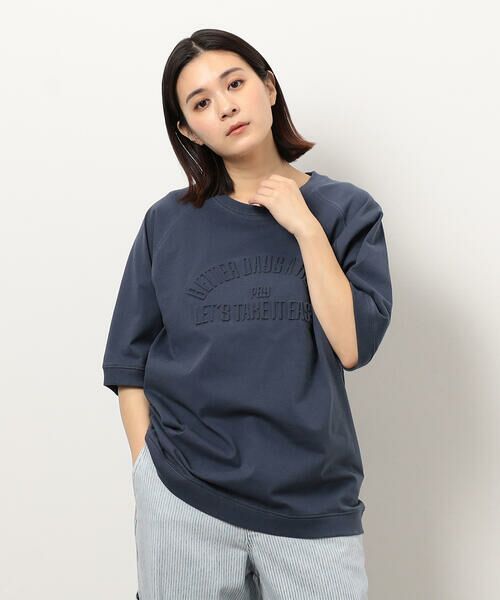 Purple&Yellow / パープルアンドイエロー Tシャツ | メッセージエンボス半袖ラグランＴシャツ | 詳細23