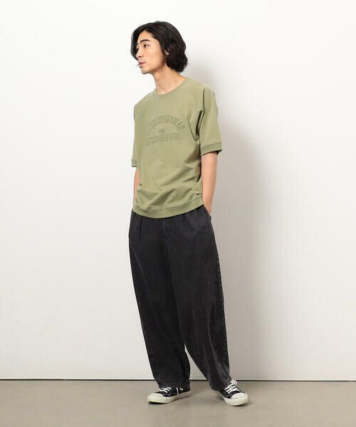 Purple&Yellow / パープルアンドイエロー Tシャツ | メッセージエンボス半袖ラグランＴシャツ | 詳細25