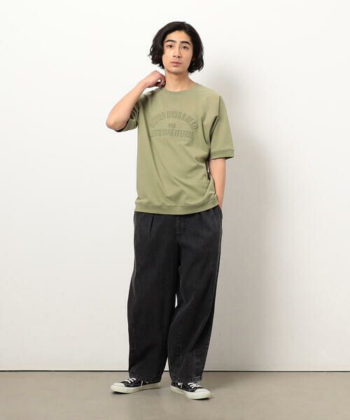 Purple&Yellow / パープルアンドイエロー Tシャツ | メッセージエンボス半袖ラグランＴシャツ | 詳細26