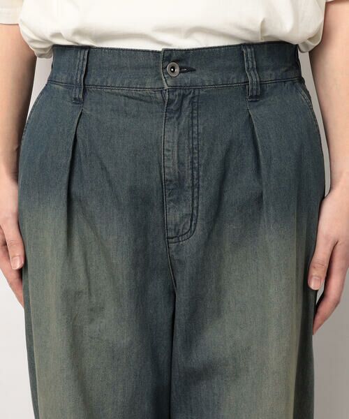 Purple&Yellow / パープルアンドイエロー デニムパンツ | ライトオンスデニムタックワイドパンツ | 詳細11