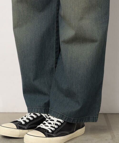 Purple&Yellow / パープルアンドイエロー デニムパンツ | ライトオンスデニムタックワイドパンツ | 詳細14