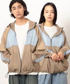 Purple&Yellow / パープルアンドイエロー ブルゾン | シアーナイロンフードブルゾン