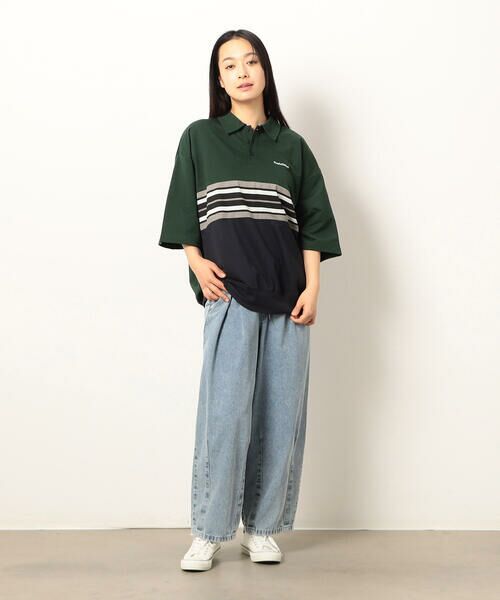 Purple&Yellow / パープルアンドイエロー ポロシャツ | パネルボーダーポロシャツ | 詳細13