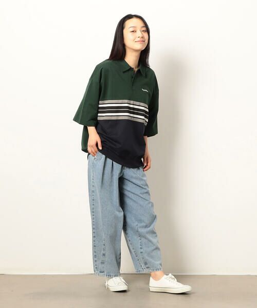 Purple&Yellow / パープルアンドイエロー ポロシャツ | パネルボーダーポロシャツ | 詳細14