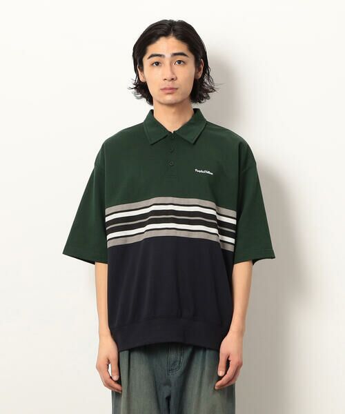 Purple&Yellow / パープルアンドイエロー ポロシャツ | パネルボーダーポロシャツ | 詳細17