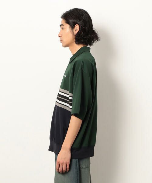 Purple&Yellow / パープルアンドイエロー ポロシャツ | パネルボーダーポロシャツ | 詳細18