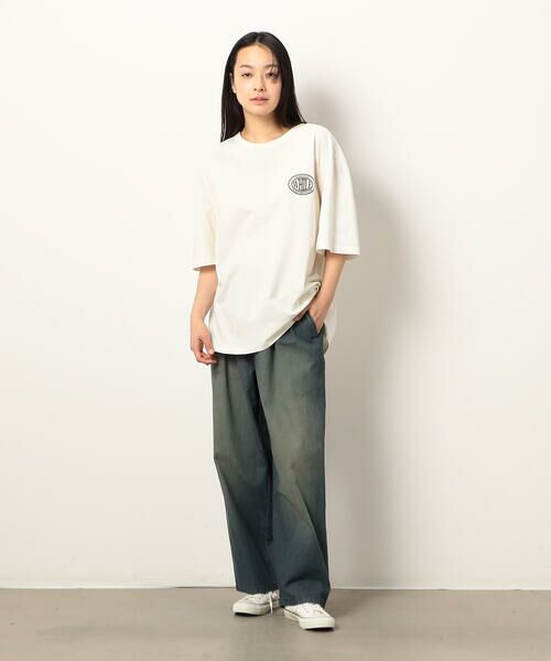 Purple&Yellow / パープルアンドイエロー Tシャツ | フロスト加工プリント半袖Tシャツ | 詳細5