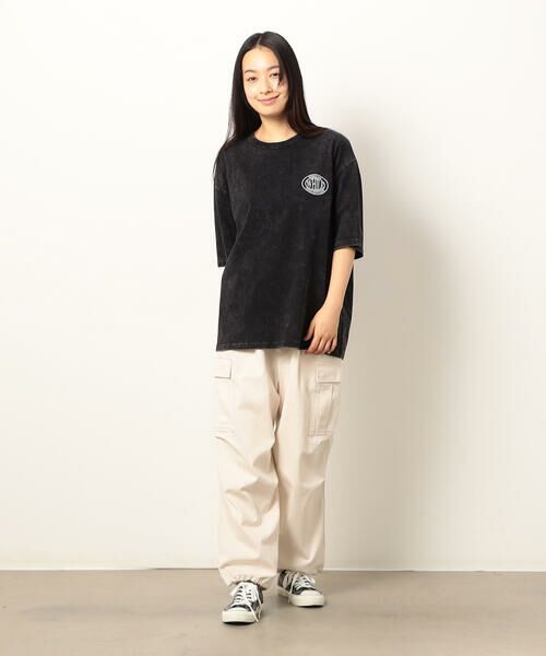 Purple&Yellow / パープルアンドイエロー Tシャツ | フロスト加工プリント半袖Tシャツ | 詳細13