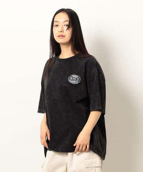 Purple&Yellow / パープルアンドイエロー Tシャツ | フロスト加工プリント半袖Tシャツ | 詳細14