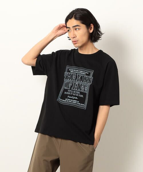 半袖Tシャツ メンズ 刺繍 肩パッド ハーフハイカラー 2色 セール】 メッセージ刺繍半袖Tシャツ （Tシャツ
