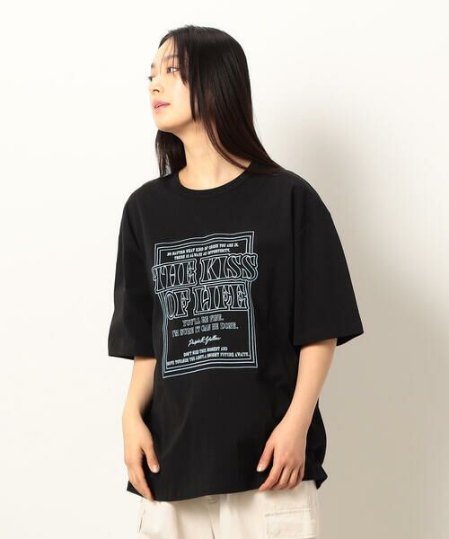 新品　ドゥーズィエムクラス　LOGO Tシャツ　Mulberry Street フロスト加工プリント半袖Tシャツ （Tシャツ）｜Purple&Yellow