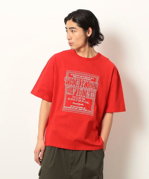【華やぎ溢れるフューシャピンク】HERMES刺繍Tシャツドレス コットンカルゼはしごレースミックス+フラワーワンポイント刺繍
