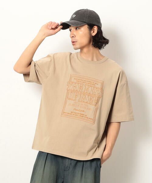 限定セール メッセージ刺繍半袖Tシャツ （Tシャツ）｜Purple&Yellow トップス