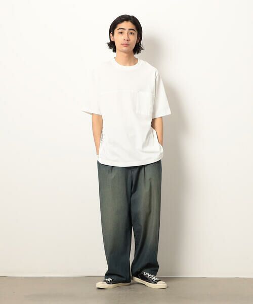布帛切り替えバックプリントTシャツ （Tシャツ