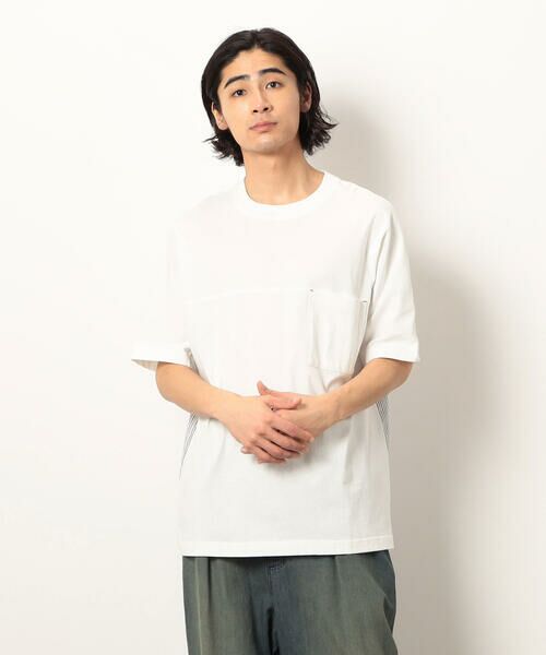 セール】 布帛切り替えバックプリントTシャツ （Tシャツ