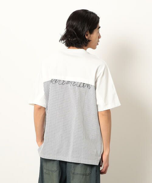 セール】 布帛切り替えバックプリントTシャツ （Tシャツ