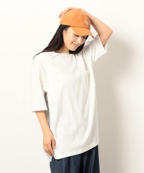 Purple&Yellow / パープルアンドイエロー Tシャツ | 布帛切り替えバックプリントTシャツ | 詳細7