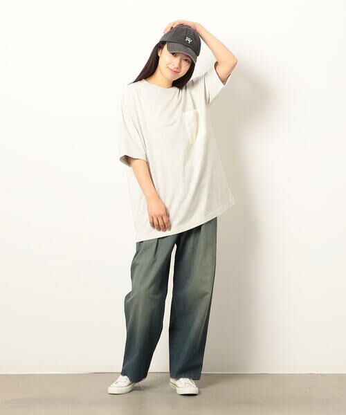 Purple&Yellow / パープルアンドイエロー Tシャツ | 布帛切り替えバックプリントTシャツ | 詳細13