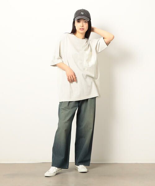 Purple&Yellow / パープルアンドイエロー Tシャツ | 布帛切り替えバックプリントTシャツ | 詳細14