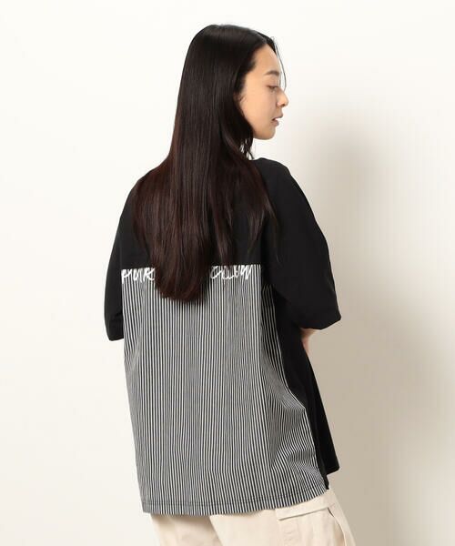 Purple&Yellow / パープルアンドイエロー Tシャツ | 布帛切り替えバックプリントTシャツ | 詳細22