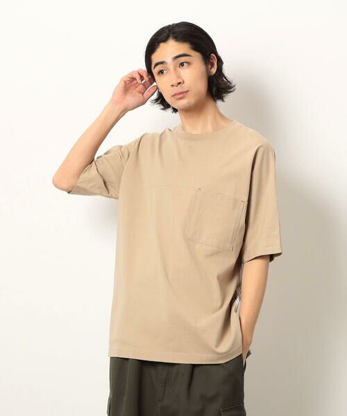セール】 布帛切り替えバックプリントTシャツ （Tシャツ