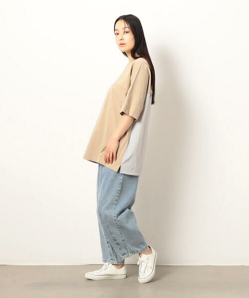 Purple&Yellow / パープルアンドイエロー Tシャツ | 布帛切り替えバックプリントTシャツ | 詳細29