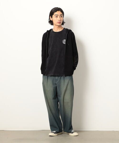 Purple&Yellow / パープルアンドイエロー パーカー | メッシュニットジップパーカ | 詳細1