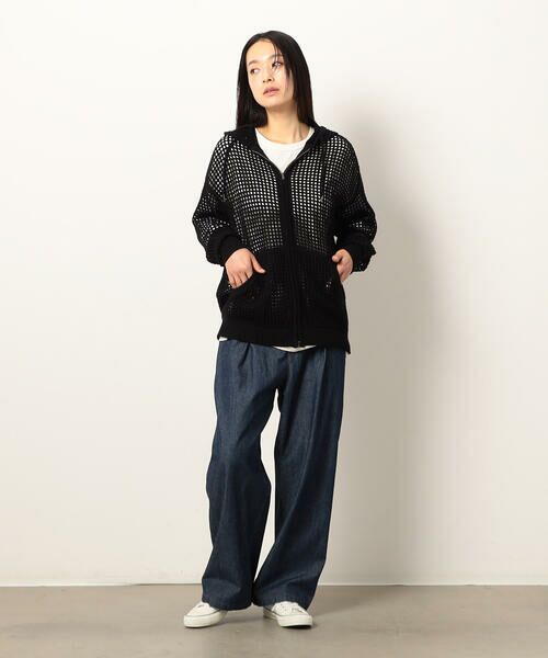 Purple&Yellow / パープルアンドイエロー パーカー | メッシュニットジップパーカ | 詳細4