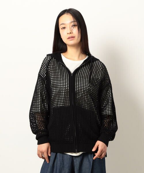 Purple&Yellow / パープルアンドイエロー パーカー | メッシュニットジップパーカ | 詳細6