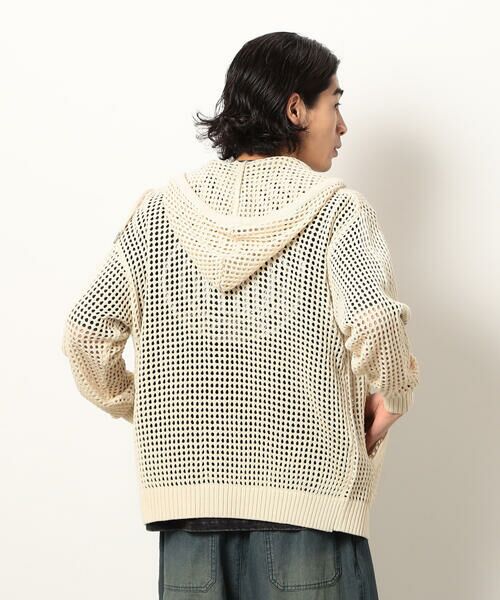 Purple&Yellow / パープルアンドイエロー パーカー | メッシュニットジップパーカ | 詳細11