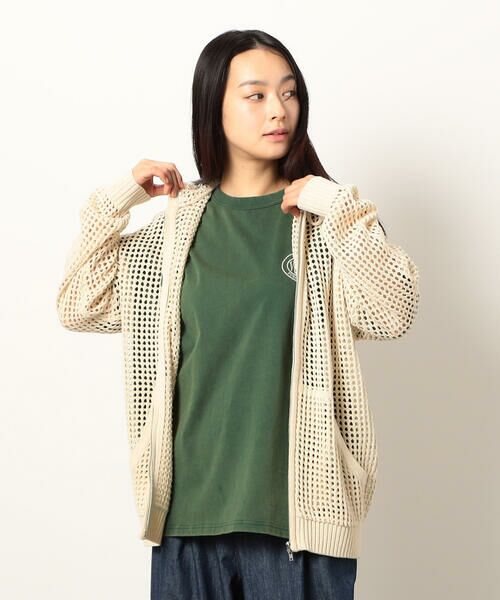 Purple&Yellow / パープルアンドイエロー パーカー | メッシュニットジップパーカ | 詳細15