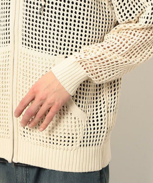 Purple&Yellow / パープルアンドイエロー パーカー | メッシュニットジップパーカ | 詳細21