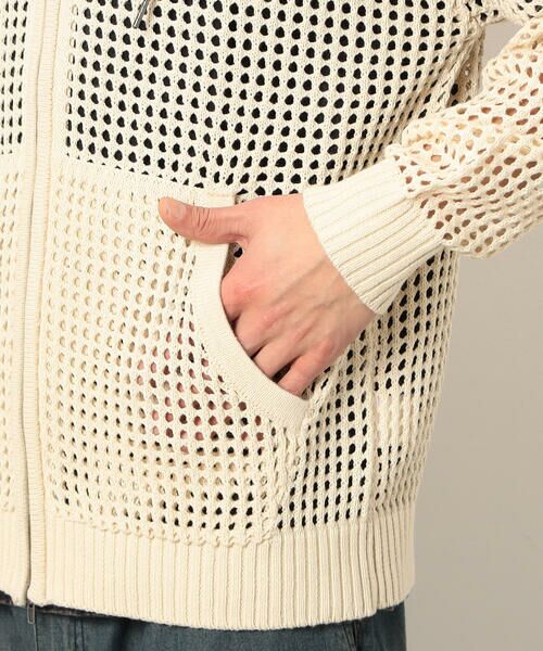 Purple&Yellow / パープルアンドイエロー パーカー | メッシュニットジップパーカ | 詳細22