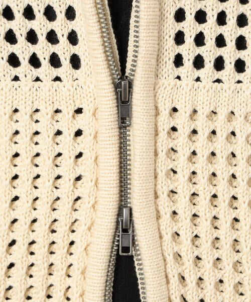 Purple&Yellow / パープルアンドイエロー パーカー | メッシュニットジップパーカ | 詳細24