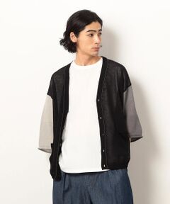 Purple&Yellow / パープルアンドイエロー カーディガン・ボレロ | シアーニットカーディガン