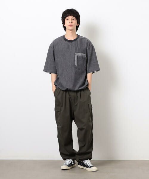 Purple&Yellow / パープルアンドイエロー カットソー | ライトオンスデニムダブルポケットプルオーバー | 詳細1