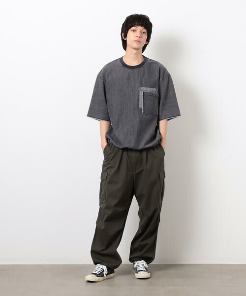 Purple&Yellow / パープルアンドイエロー カットソー | ライトオンスデニムダブルポケットプルオーバー | 詳細2