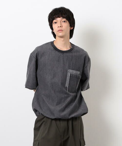 Purple&Yellow / パープルアンドイエロー カットソー | ライトオンスデニムダブルポケットプルオーバー | 詳細4