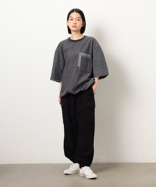 Purple&Yellow / パープルアンドイエロー カットソー | ライトオンスデニムダブルポケットプルオーバー | 詳細6