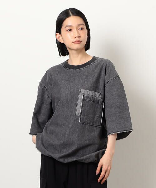 Purple&Yellow / パープルアンドイエロー カットソー | ライトオンスデニムダブルポケットプルオーバー | 詳細7